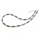 Blue Sodalite and Freshwater Pearl Necklace 